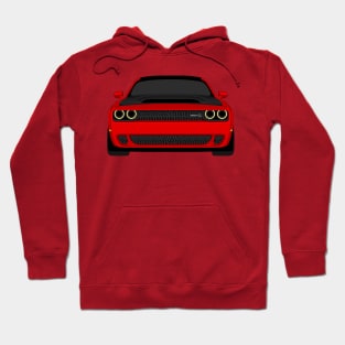 DODGE DEMON FRONT DARK-RED Hoodie